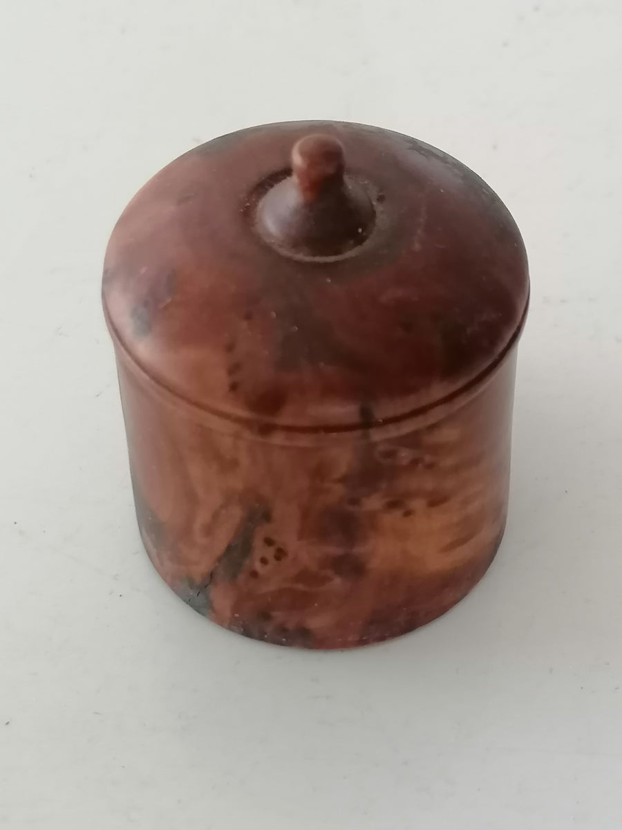 Ancien Godet Huilier En Bois De Buis Pour Horloger - Outil De Réparation De Montres, Vintage Français