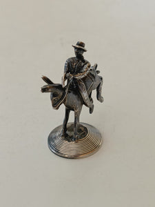 Figurine en argent massif Hollandais milieu XXÈME, don Quichotte