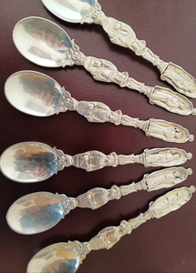 Rare série de cuillère d'apôtre style XVIIE allemand