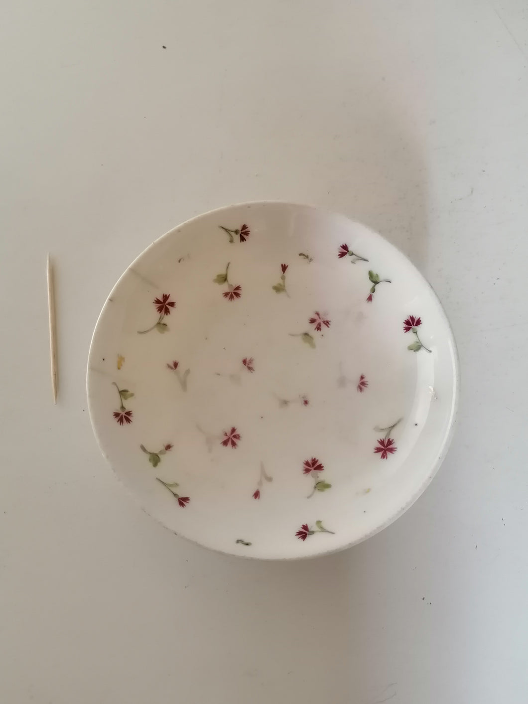 Sous coupe en porcelaine peinte, XIXème