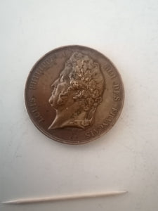 Médaille de Louis Philippe Roi des Français  en bronze, pour college  royal de st Louis