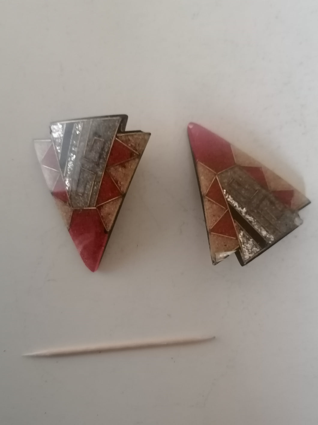 Paire de clip d'oreille vintage