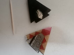 Paire de clip d'oreille vintage