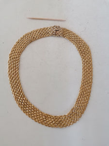 Collier vintage maille  or laminé ( amerikaner) belle qualité en parfait état
