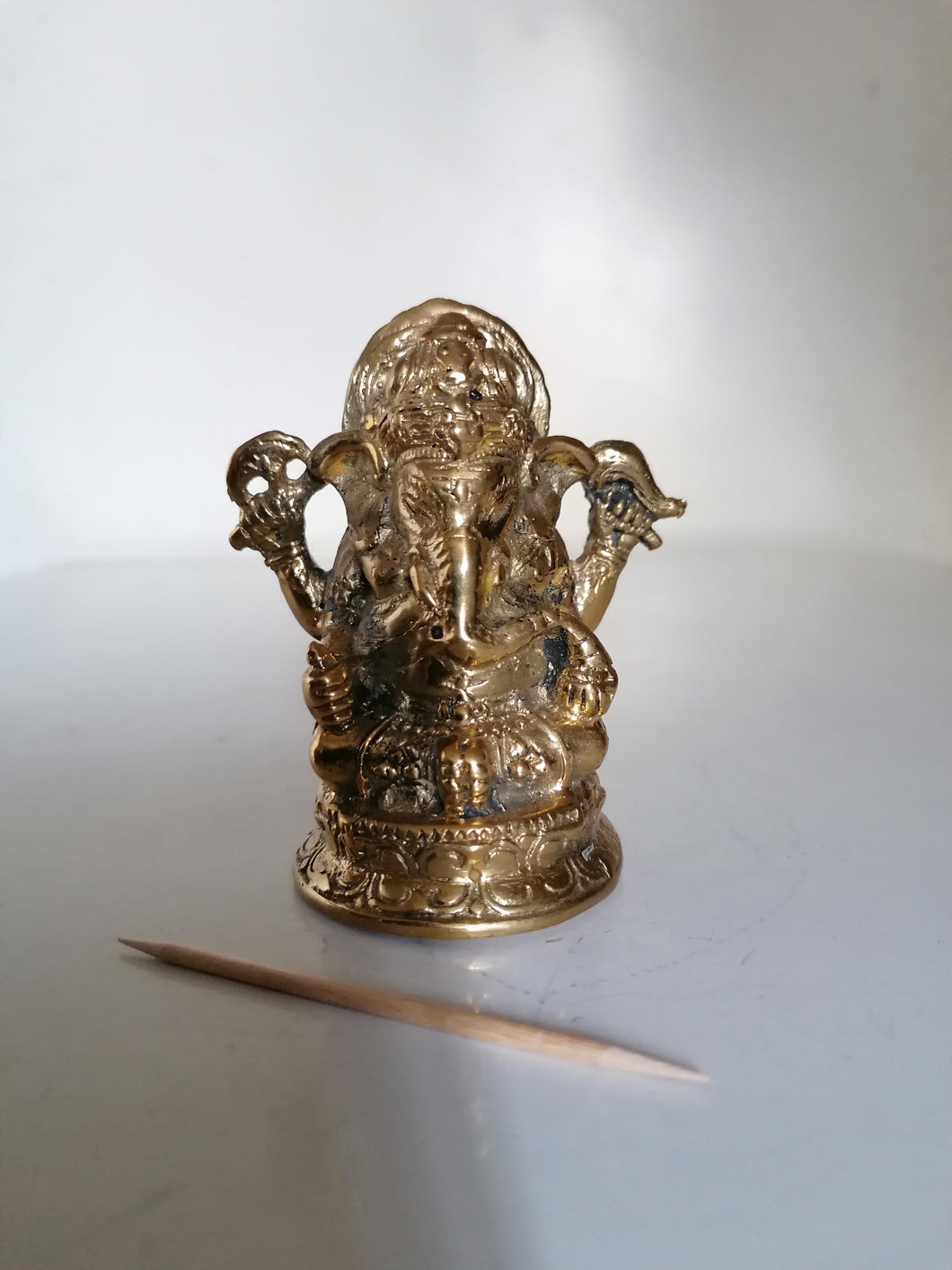 Statuette de ganesh en bornze doré. Inde XXème