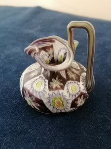 Vase millefiori de Murano ancien en parfait état. Petite taille.