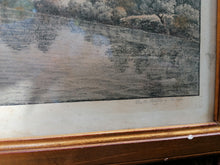 Charger l&#39;image dans la galerie, Ancienne gravure de la région de Berne, avec cadre doré. Signé Heinrich Rieter 1751-1818 à Berne
