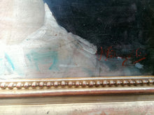 Charger l&#39;image dans la galerie, Jolie portrait de femme, peinture à l&#39;huile sur panneau de chêne, signature à identifier. Travail début XXème
