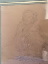 Charger l&#39;image dans la galerie, Fromentin esquisse au crayon original, provient de la vente de son atelier avec cachet et numéro de lot en bas à droite. Parfait état, sujet personnage orientale.
