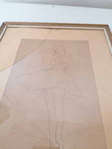 Lithographie danseuse signé Keller, à identifier