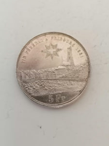 Tie fédéral de Fribourg 1881, médaille commémoratives en argent ttb