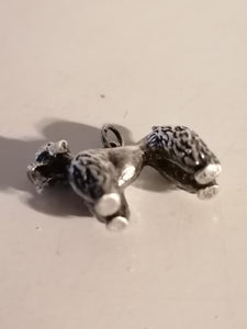 Caniche pendentif argent massif