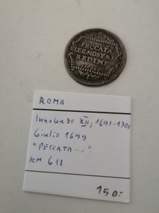 Rome monnaie Vatican 1699 argent, Innocent XII
