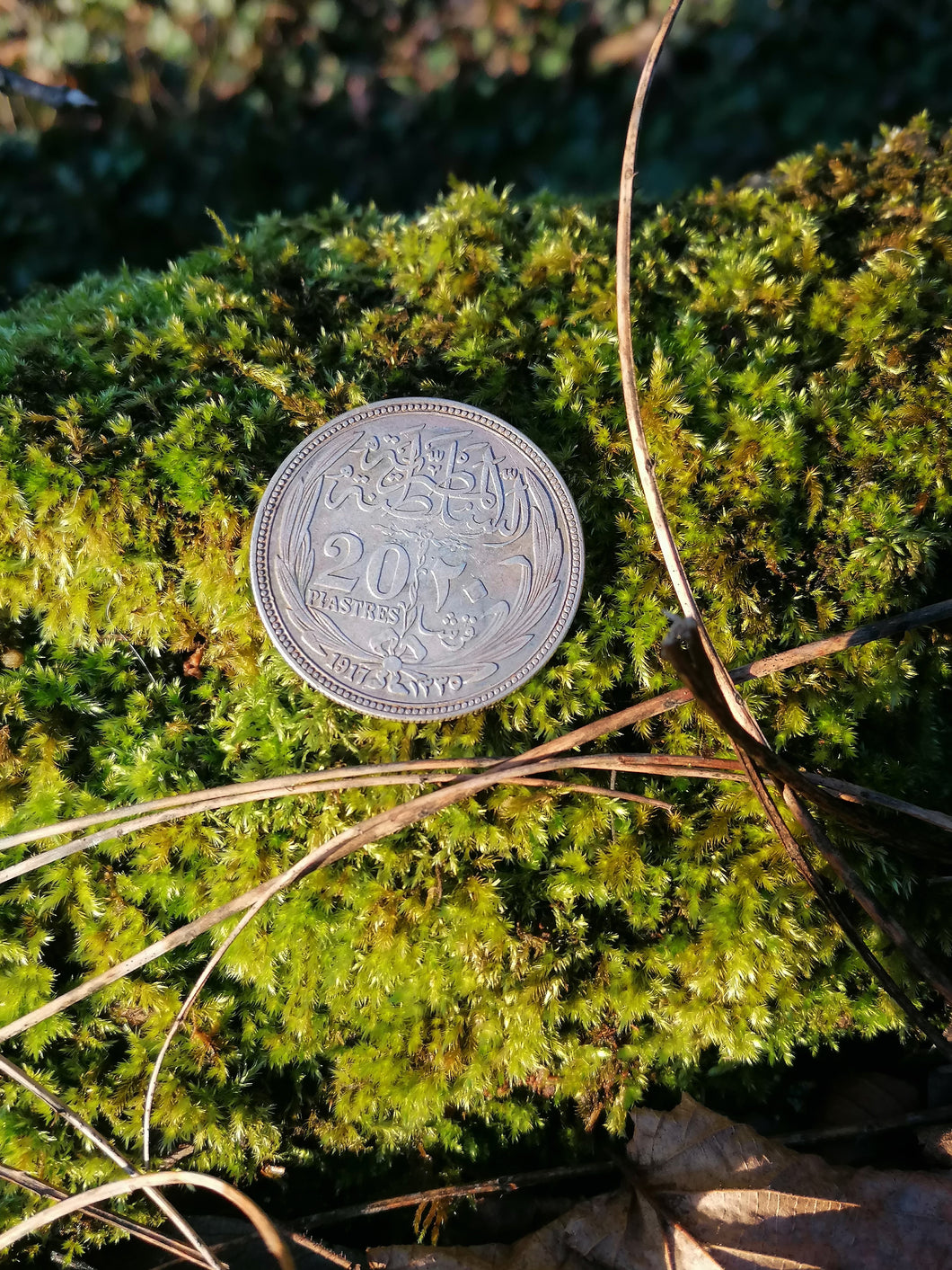 Egypt 20 piastres 1917 argent, superbe.