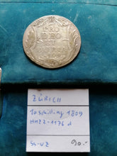 Charger l&#39;image dans la galerie, Zurich monnaie cantonal 10 Schilling 1809 argent
