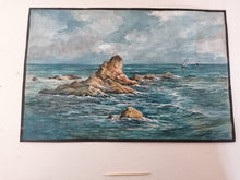 Charger l&#39;image dans la galerie, George palmer aquarelle bord de mer. À identifier

