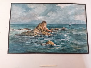 George palmer aquarelle bord de mer. À identifier