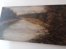 Charger l&#39;image dans la galerie, Huile sur carton, paysage de campagne fin XIXème signé et daté JS 94
