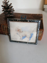 Charger l&#39;image dans la galerie, Portait miniature de Maurice le chien , peint À la main avec cadre en argent 1930.
