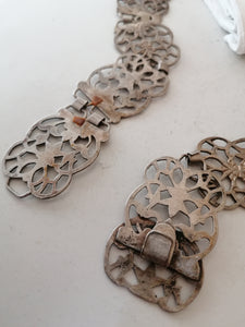Ceinture en argent bas titre , Malaisie fin XIXème début XXème