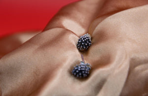 Paire de clou d'oreille argent massif.