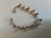 Charger l&#39;image dans la galerie, Bracelet étoiles et clochettes en argent massif

