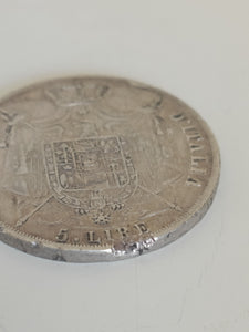 5 lire Napoléon I 1814 Empereur et roi d'Italie