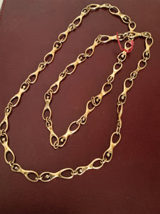 Puig Doria créatrice espagnol XXème rare collier en argent doré
