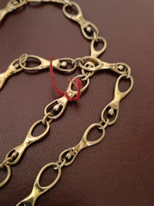 Puig Doria créatrice espagnol XXème rare collier en argent doré