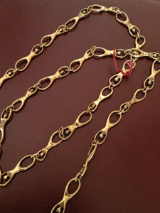 Puig Doria créatrice espagnol XXème rare collier en argent doré