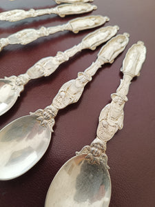 Rare série de cuillère d'apôtre style XVIIE allemand
