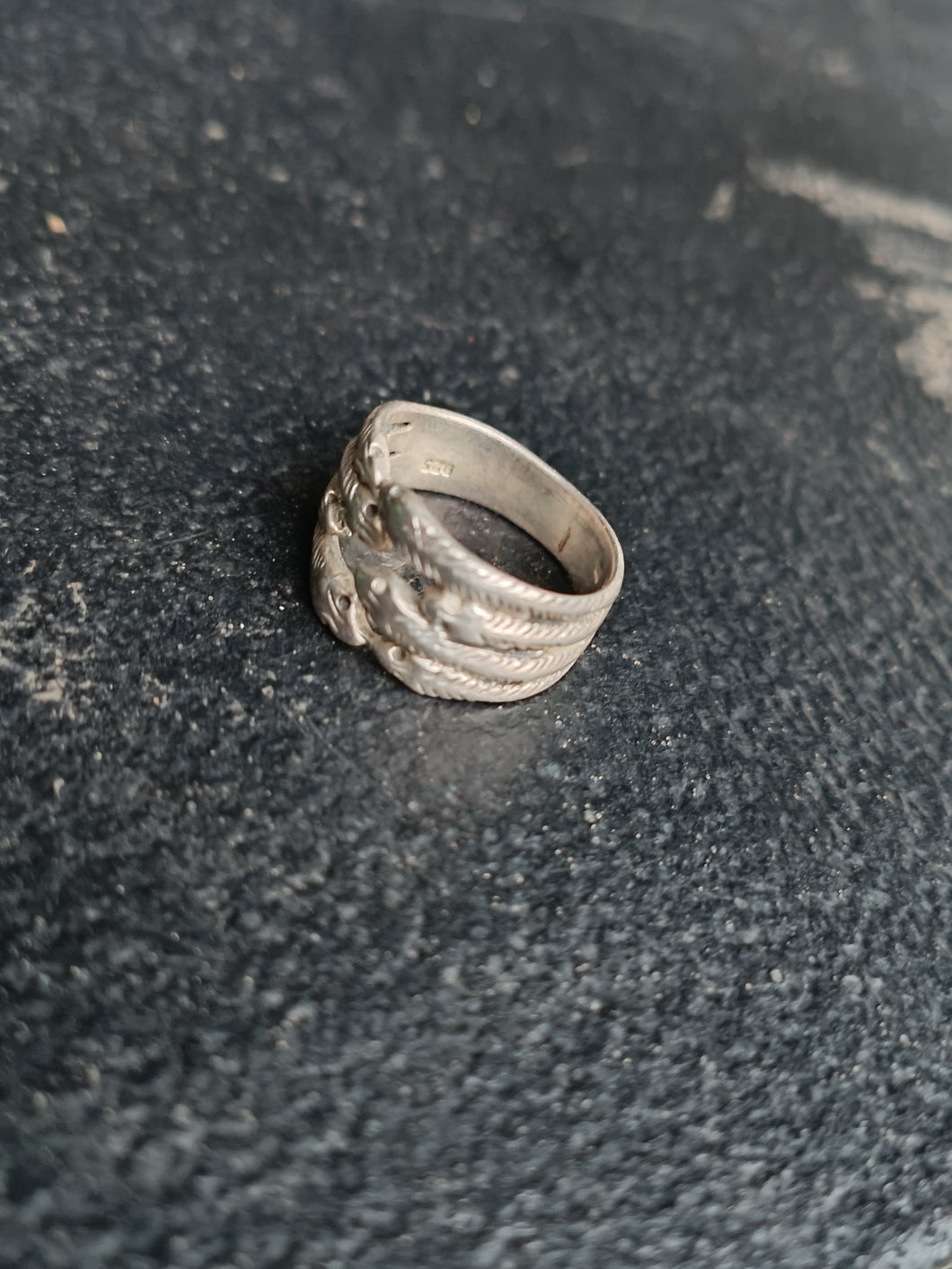 Bague serpent en argent