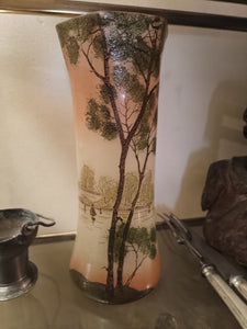 Vase dépoque Art nouveau peint à la main.