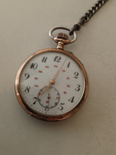 Charger l&#39;image dans la galerie, Montre de poche (homme) boîtier en argent massif et doré. Première moitiée Xxème travail Suisse
