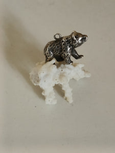 Pendentif (charms ou beads) ours en argent massif