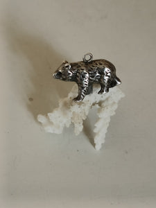 Pendentif (charms ou beads) ours en argent massif