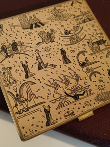 Boîte à Poudrer Foreign Anglaise vers 1950
