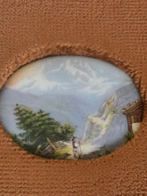 Charger l&#39;image dans la galerie, Miniature paysage de montagne peinte à la main. Montagnard dans son élément . Fin XIXÈME
