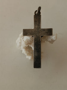 Croix en argent avec crucifix milieu XXÈME