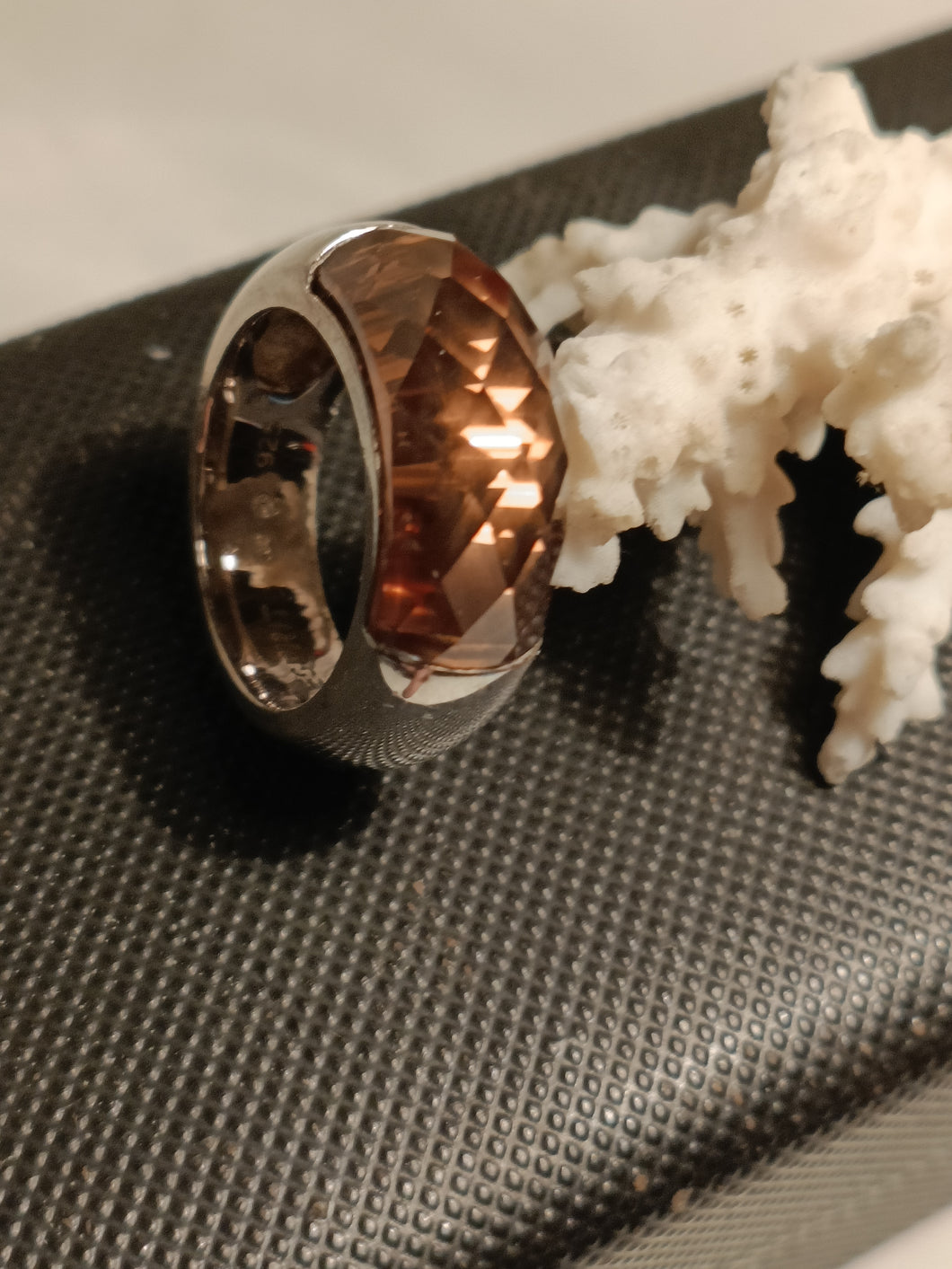 Esprit bague argent et cristal taillé