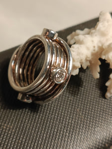 Bague argent et cristaux taillé belle qualitée