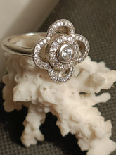 Charger l&#39;image dans la galerie, Bague marquise argent sertie cristaux
