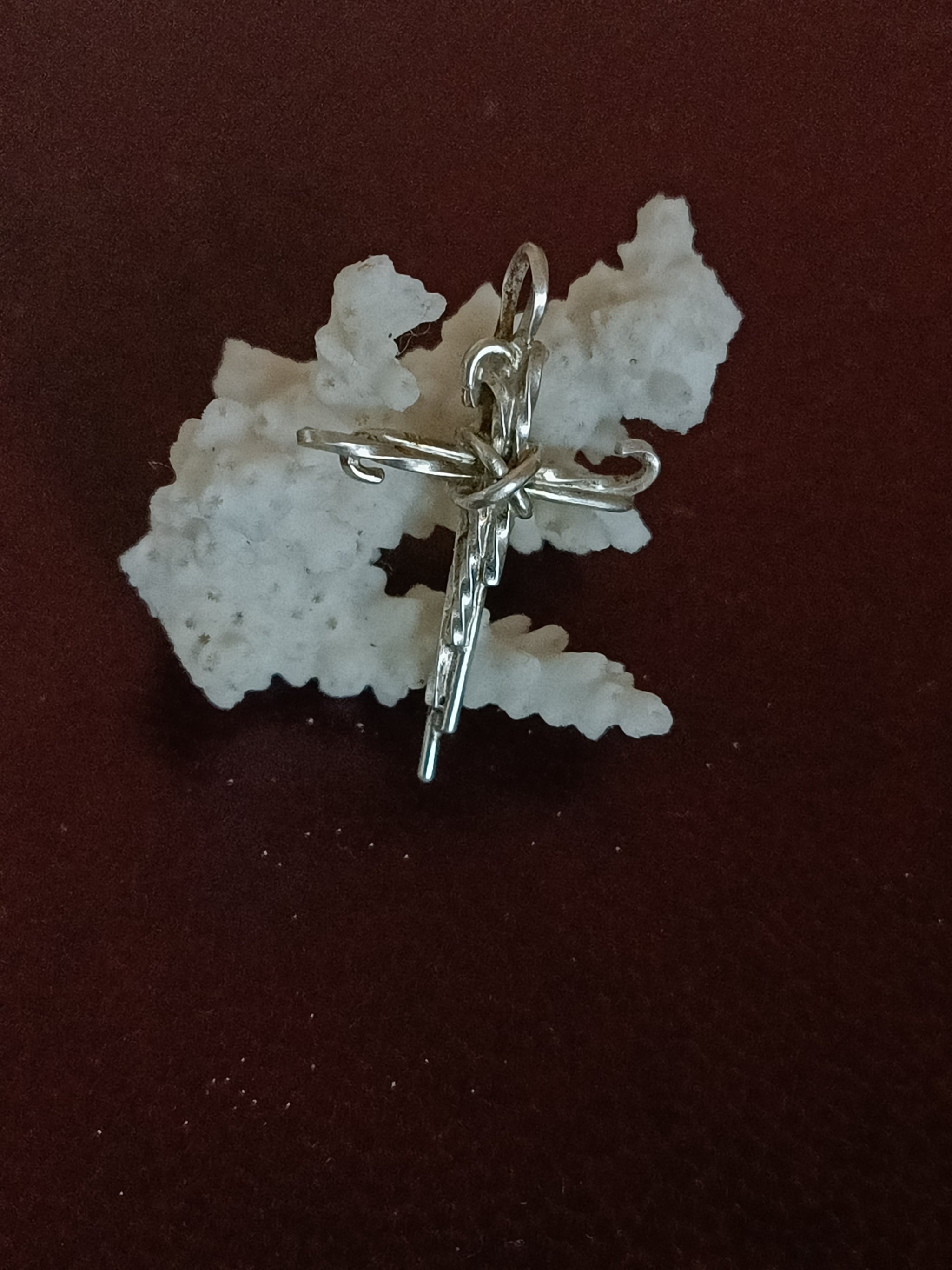 Broche Vintage écossaise – Croix Celtique En Argent Sterling Et émail Bleu – Bijou Ancien