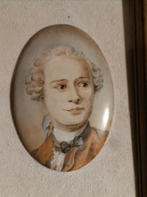 Charger l&#39;image dans la galerie, Jean d&#39;Alembert portrait médaillon, peinture sur porcelaine.
