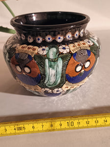 Hans Andre à Heimberg, vase céramique de Thoune, motif dit au hibou