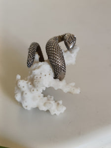 Bague serpent en argent, travail artisanal fait main