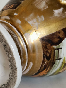Vieux Paris d'époque Restauration, ensemble de 3 pièces, sucrier et paire de tasse à café en porcelaine peinte à la main