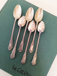 Rare série de 6 cuillère Mazagran ou dite soda en argent massif Français orfèvre Ravinet D'enfert vers 1920.
