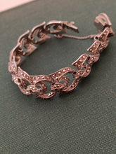 Charger l&#39;image dans la galerie, Henry Birks Montréal bracelet en argent Sterling serties Marcassite vers 1920-1930 parfait état
