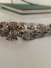 Charger l&#39;image dans la galerie, Henry Birks Montréal bracelet en argent Sterling serties Marcassite vers 1920-1930 parfait état
